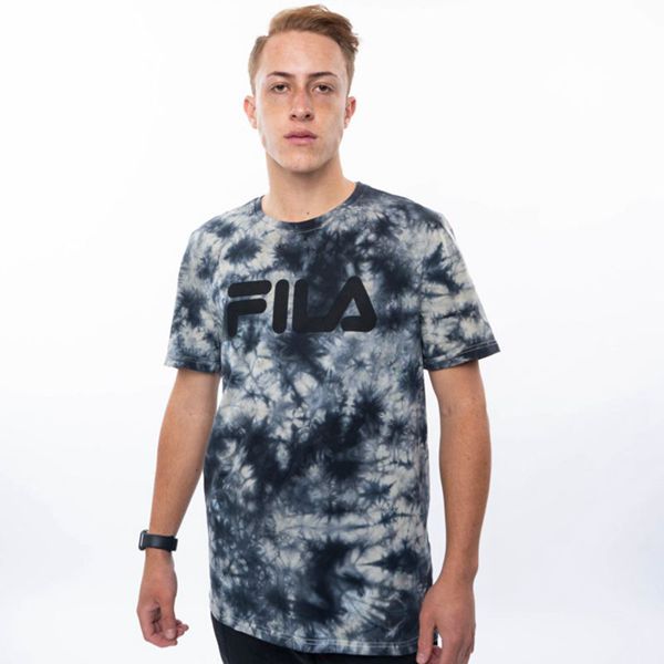 Camisetas Fila Homem Branco/Cinzentas/Pretas - Fila Mono Deckle Tie Dye Outlet Portugal,XEJN-69237